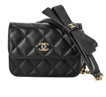 Mini Bow WOC, &pound;1,600, Handbags, Black, Lambskin Leather, Front view